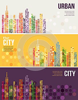 City - vector banners photo