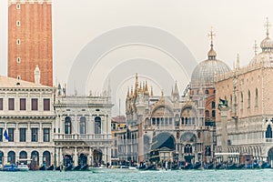 The City of Venice, Italy at sunset