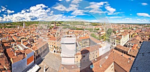 City of Verona aerial panoramic view from Lamberti tower