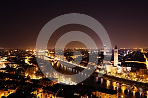 City of Verona night landscape