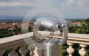 city of Vicenza in the Veneto Region in Northern Italy and binoc photo