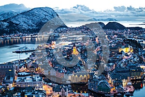 City view of Alesund Norway  Northern Europe