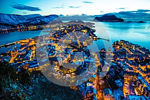 City view of Alesund Norway  Northern Europe