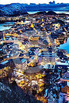 City view of Alesund Norway  Northern Europe