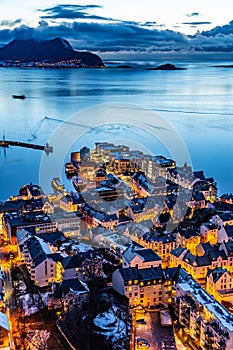 City view of Alesund Norway  Northern Europe