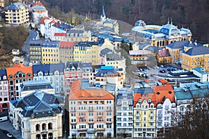 City view of Carlsbad - Karlovy Vary, Czech republic.