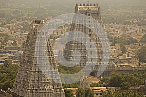 City view of city of Tiruvanumalai, Tamilnadu, India photo