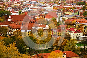 City view and cityscape of Vilnius, Lithuania photo
