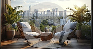 City View Comfort - Finding Relaxation in Balcony Chairs Overlooking the Urban Landscape