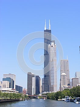 City view of downtown Chicago featuring the Sears Tower