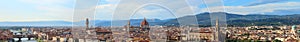 city view of Florence in Italy  and more landmarks and Dome of C