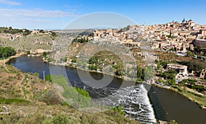 City view of the historic city of Toledo in Spain