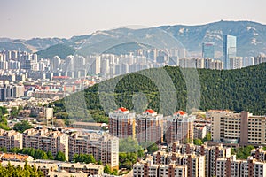 City view of Jinan from Mount Langmao.