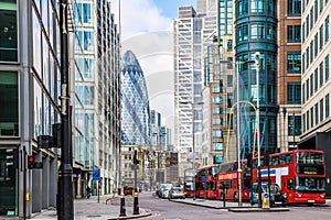 City View of London around Liverpool Street station