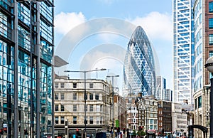 City View of London around Liverpool Street station