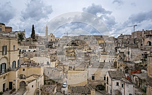 City view of old town - Sassi di Matera in the region of Basilicata Matera, Italy