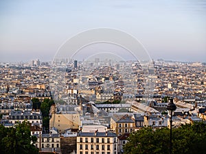 City view of Paris from hill of Montmatre photo