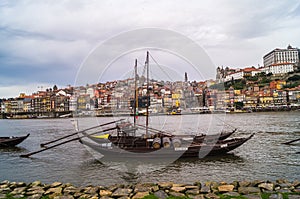 City view of Porto and the Douro river in Porto, Portugal.