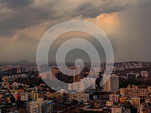 City View of Pune during monsoon season