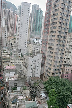 the city view of residential and office buildings Sheung Wan 6 June 2005