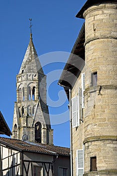 City view with Romanesque Saint-LÃ©onard Church