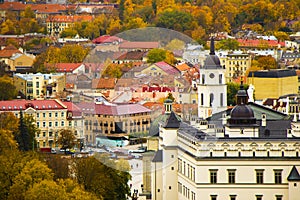 City view and city scape of Vilnius.Building roofs, architecture and history landmarks, must visit place photo
