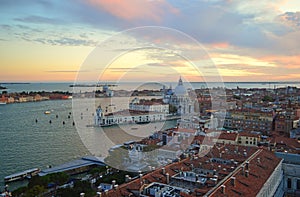 City View from St Marks Belltower - Punta della Dogana, Venice Italy