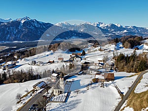 City view of Thuringia in Vorarlberg Austria