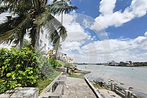 city view to Mombasa embankment . view of Mombasa Kenya.