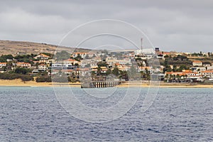 City with jetty at Porto Santo photo