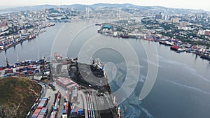 The city of Vladivostok from a bird's-eye view.