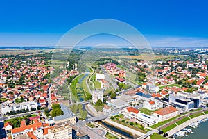 City of Vukovar and Danube river, Slavonia and Srijem regions of Croatia