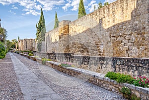 City wall along the historic city of Corboba, Spain
