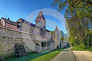 City wall in Amberg, Germany photo