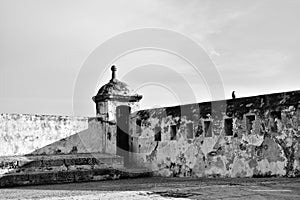 City wall in Black and withe