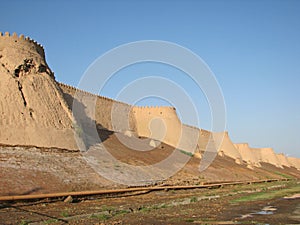 City wall of historical part of Khiva