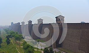 City wall of Pingyao, Shanxi province, China photo