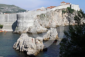 City wall and sea