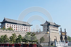 City Wall of Xi'an. a famous Historic Sites in Xian, Shaanxi, China.