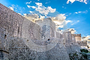 City walls in Dubrovnik, Croatia.