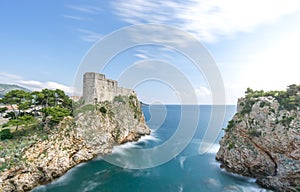 The City Walls of Dubrovnik and the Port of Kolorina