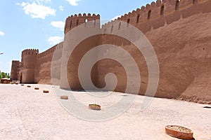 The city walls of Rayen, Iran