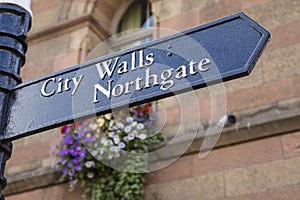 City Walls Sign in Chester