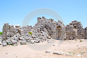 City walls. Turkey. Side city.