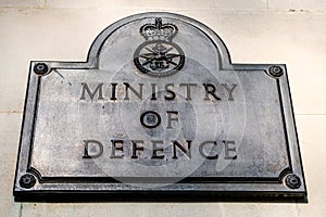 Placard Outside the British Ministry Of Defence
