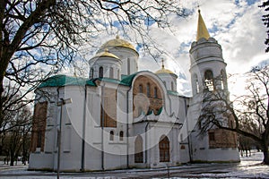 City wiev on church in Chernihiv, Ukraine