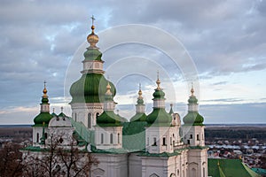 City wiev on church in Chernihiv, Ukraine