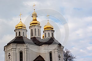 City wiev on church in Chernihiv, Ukraine