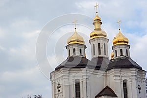 City wiev on church in Chernihiv, Ukraine