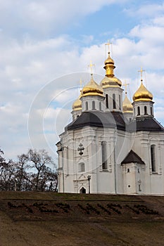 City wiev on church in Chernihiv, Ukraine